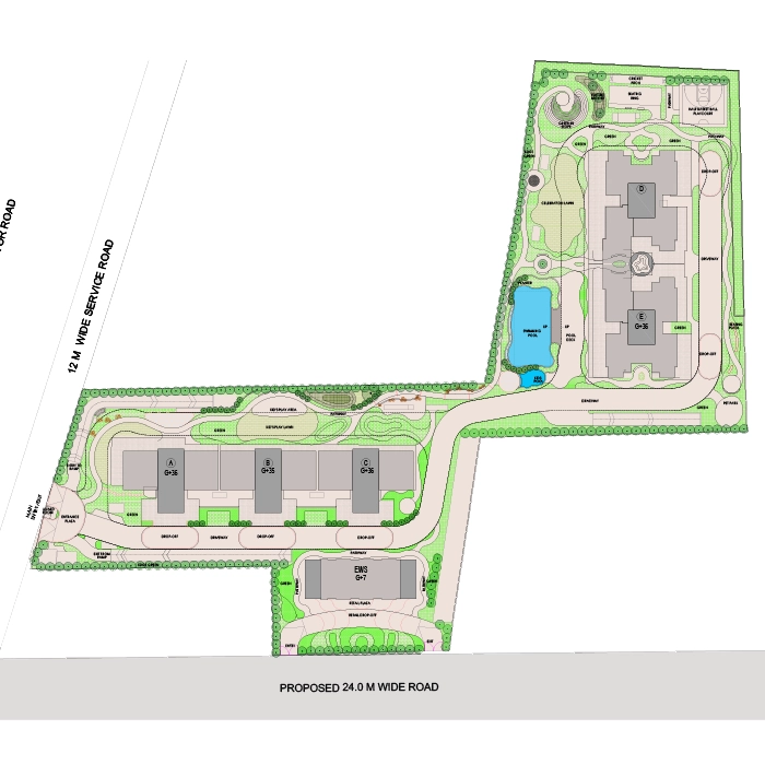 Site Plan of M3M AMG Residences Sector 58 Gurgaon